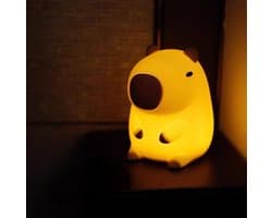 Kindernachtlampje, capybara kindernachtlampje, zacht siliconen nachtlampje, met touch-dimfunctie, geschikt voor slaapkamers en kinderkamers.