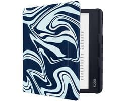 Slimfit Hoesje Sleepcover Geschikt voor Kobo Sage Hoes Abstract kleuren - ereader hoesje - cover