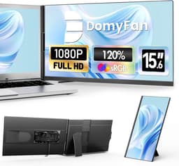 15,6-inch Draagbare Externe Laptop Monitor 1080p FHD IPS Scherm - 120% sRGB - HDMI, USB-A & Type-C Aansluiting - Plug & Play voor Windows, Mac & Android — thumbnail 1