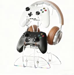 Ergonomische Headset Stand en Controller Houder van Acryl voor Gaming en Kantoor — thumbnail 1