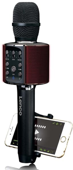 Lenco Karaoke Microfoon – Bluetooth – Speaker en Lichteffecten – BMC-090BK - Zwart — thumbnail 5