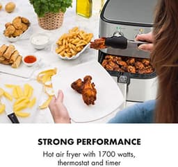 Hot Air Fryer 1700 Watt - Gezond Bakken Met Temperatuurinstelling en Timer - XXL Capaciteit 5.4L — thumbnail 3