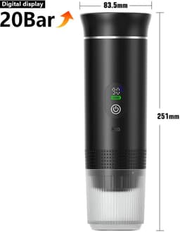 Draadloos Elektrisch - Portabele Espresso Koffiemachine - 3-in-1 Capsule en Poeder - Koffiemaker - Voor Reizigers en Kampeerders — thumbnail 5