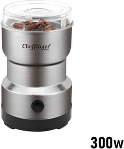 Cheffinger, Mini-Blender 300W 2-in-1 met roestvrijstalen messen en koffiemolenfunctie, Grijs — thumbnail 2