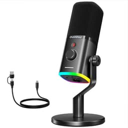 Maono PD100X - Microfoon voor Computer - USB/XLR Microfoon - Streaming - YouTube - Podcasting - Dynamische Microfoon - Plug & Play - Studio Geluidskwaliteit - Zwart — thumbnail 1
