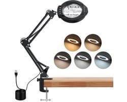 Ibenzoa® Vergrootglas met LED-verlichting en verstelbare kleuren voor nauwkeurig lezen