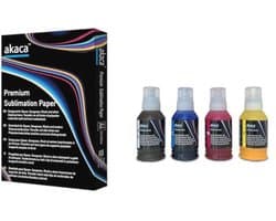 Sublimatie-inkt set met sublimatiebladen A4 voor EcoTank en WF printers