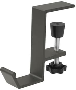 Hoofdtelefoonstandaard met Dubbele Haak - Aluminiummateriaal - Gaming Headset Houder - Bureau Accessoire (Grijs) — thumbnail 1