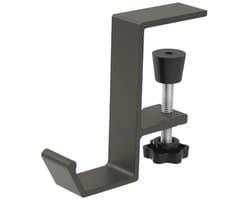 Hoofdtelefoonstandaard met Dubbele Haak - Aluminiummateriaal - Gaming Headset Houder - Bureau Accessoire (Grijs)
