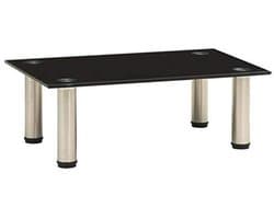 TV-tafel met glazen opzetstuk voor monitor en televisie - Moderne verhoging voor gaming en multimedia