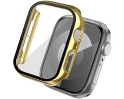Screen protector - Geschikt voor Apple Watch 4 / 5 / 6 / SE - 44 mm - Full Cover Hard Case / Beschermend Hoesje - Goud