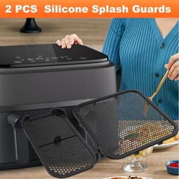 Cosensi - Siliconen spatbescherming accessoires voor Airfryer - 2 stuks in set - Geschikt voor Philips Airfryer 3000 Dual Basket NA350 en 5000 Series - Stoom Airfryer accessoires - Siliconenvorm spatbescherming — thumbnail 3