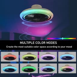 Moderne RGB Plafondventilator met Dimbaar Licht en Ventilator - Afstandsbediening & App Besturing — thumbnail 1