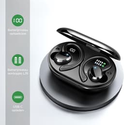 Sonume Sport Q38 – Draadloze Sportoordopjes – Tot 32 Uur Batterij – Bluetooth 5.3 – IPX7 Waterbestendig – Oorhaak – Zwart — thumbnail 4