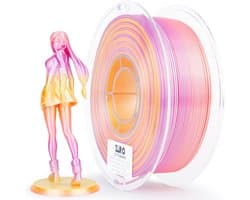 Gradient Multicolor 3D Printer Filament 1.75mm - Silk Effect Pla - 1kg Spool