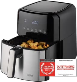 Airfryer 5L met Digitale Timer en 8 Programma's | Roestvrijstalen Mand | Gezond Frituren tot 200°C — thumbnail 1