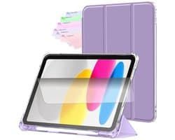 Slimme iPad 10.9 inch 2022 Beschermcase met Automatische Waking/Sleeping en Screen Protector - Lila