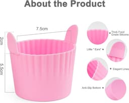 Bakjes voor Airfryer, 4 stuks Airfryer Ei Poacher BPA-vrij, Grote Muffin Hoesjes voor Airfryer, Gepocheerd Ei Vorm voor Airfryer Accessoires — thumbnail 7