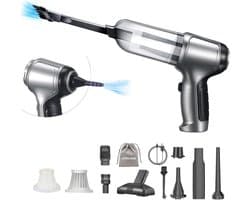 Draadloze Mini Stofzuiger Auto - Krachtige 15000Pa Handstofzuiger voor Auto, Huisdieren en Kantoor