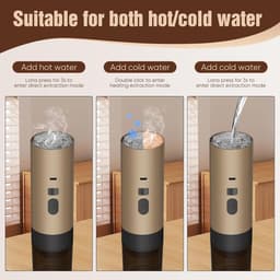 3-in-1 Draagbare Koffiezetter 72W - USB-oplaadbare Espressomachine - Capsule Espresso Apparaat - 90 Ml Watertank - Geschikt Voor Kantoor, Camper En Reizen (Grijs) — thumbnail 2