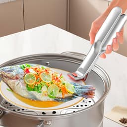RVS-grippers voor hete platen - Ergonomisch antislipontwerp - Anti-verbranding - Multifunctionele tang voor magnetron, oven, airfryer, stoompan, potten en kommen - voor veilige grip en hittebescherming — thumbnail 2
