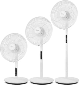 Multifunctionele 3-in-1 ventilator - Staande en tafelventilator met oscillerende functie - 5 vleugels, afstandsbediening en timer — thumbnail 2