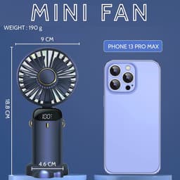 Draagbare Mini Ventilator met USB Oplaadfunctie - Stille, Opvouwbare Ventilator voor Thuis en Reizen — thumbnail 5