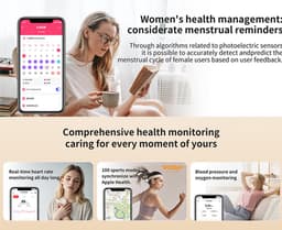 WizBay Premium Select® Bohemian Smart Ring - Cherry Blossom Pink - Hartslag, Slaap en Zuurstofmeting - Activiteitstracker - Maat 7 — thumbnail 4
