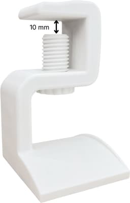 Koptelefoonhouder met Bureaubladklem (10–35 mm) – Wit – Onder Bureau – Duurzaam PLA — thumbnail 4