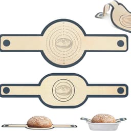 Ovenmatten – Bakmatten – Extra Dikke Ovenbakmaten van Silicone 0.7 mm met Lange Handvatten – Bakmat – Hittebestendig tot 230°C voor Oven, Magnetron & Airfryer – Set van 1 Ronde + 1 Ovale Mat – 2-Pack — thumbnail 1