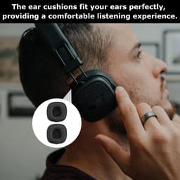 1 Paar Geheugen Schuim Earpads - Earpads voor Marshall Major III - Vervangende Earpads voor Marshall Major 3 Bedrade/Draadloze Bluetooth On-Ear Koptelefoons — thumbnail 4
