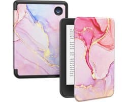 Zachte TPU beschermhoes voor 6 inch e-readers, ultradun en licht, krasbestendig, marmerdesign, automatische wekker/slaap