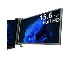 Portable Monitor Link 15.6" - Full HD IPS - 1-Kabel - Draagbare monitor voor laptop - Extra scherm laptop - Incl. Draagtas