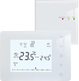 Draadloze Programmeerbare Thermostaat voor Gasketel met Groot LCD Touchscreen — thumbnail 1