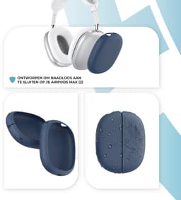 Shieldcase Koptelefoon bescherming geschikt voor Airpods Max 1/2 - Cover bescherming - Comfortabel - Beschermend - Stijlvol - Donkerblauw — thumbnail 4