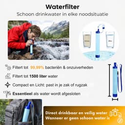 Elesso® Noodradio - Compleet Overlevingspakket bij Oorlog, Rampen & Stroomuitval - 10.000mAh Noodradio Solar Opwindbaar en Batterij - 72 uur Survival Kit powerbank - Kamperen & Outdoor — thumbnail 5