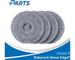 Roborock Qrevo EdgeT Dweilpads (4 Stuks, Plus.Parts® alternatief voor 8.02.0453)