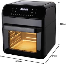 Aurixi® Heteluchtoven - Oven - Airfryer Oven - Zwart - ‎38cm x 31cm x 36cm — thumbnail 3