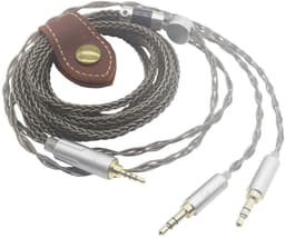 Silver-Plated Hoofdtelefoon Kabel Upgrade 2.5mm naar Dubbele 3.5mm Audio-kabel 1.8M — thumbnail 3