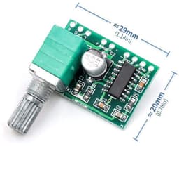 2 Stuks Mini 5V Digitale 2 Kanaals Audio Versterker Module met Volumeknop — thumbnail 2