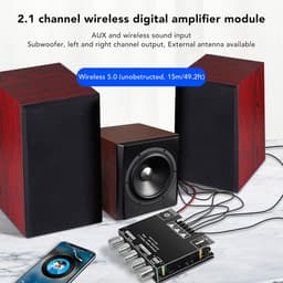 2.1 Kanaals Bluetooth Audio Eindversterker Module 12V-24V voor HiFi DIY Luidsprekers (20-100W) — thumbnail 2