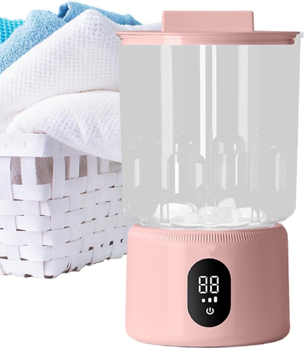 Onderbroek Wasmachine - Mini Wasmachine - Draagbaar Wassen - Draadloos Ontwerp - 14x14x14cm — afbeelding 1
