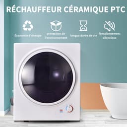STILVORA Luchtafvoerdroger – Compact En Stil – 2,5 Kg – Staal – Wit – Wandmontage Of Vrijstaand Voor Kleine Ruimtes Met Timer En Dubbel Filter — thumbnail 5