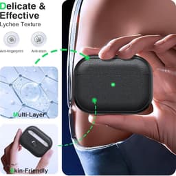Allecto- Beschermhoesje voor Airpods Pro 3 - TPU - Lichtgewicht - Schokbestendig - Draagbaar - Zwart. — thumbnail 4