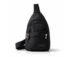 ÉLEVÉA® Crossbody Tas Dames - Schoudertas Dames - Anti Diefstal - Waterdicht en Compact - Handtas / Sling Bag - Crossbodytas Dames / Heren - Nektasje - Zwart - Crossover - Rugzak - Chestbag - Borsttas