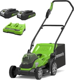 Accu Grasmaaier - Snoerloze Grasmaaier - Gazon Onderhoud - Dubbele Batterij Systeem - 36cm Maaibreedte - Groen — thumbnail 1
