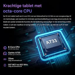 Hotlight G13L Tablet - Andriod 15 Tablet Met Toetsenbord - Hoes - Stylus - Muis- 30GB RAM+128GB ROM - Octa Core -10.1 inch - Widevine L1 - 6200 mAh - Wifi 6 - Zwart — thumbnail 4