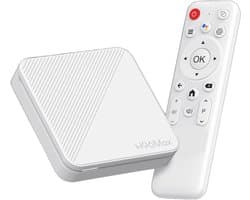 Smart TV Box - Mediabox Android - Streaming Content - Wifi 6 Connectiviteit - 9x9x2 cm - Zwart