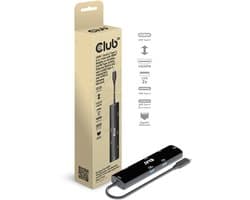 Club 3D USB-C® 10Gbps, 6-in-1 Hub with HDMI™ 8K60Hz or 4K120Hz, 2xUSB Type-A(10G), Ethernet RJ45(2.5G) and 2xUSB-C®, 1x Data(10G) and 1xPD3.0 charging 100 watt