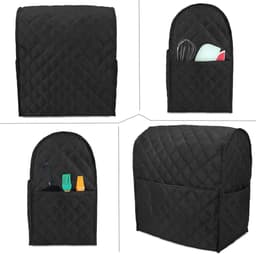 Keukenmachinehoes - Apparaat Beschermhoes - Keuken Stofvrij - Padded Waterdicht Nylon - 40x22.5x40 cm - Zwart Gewatteerd — thumbnail 3